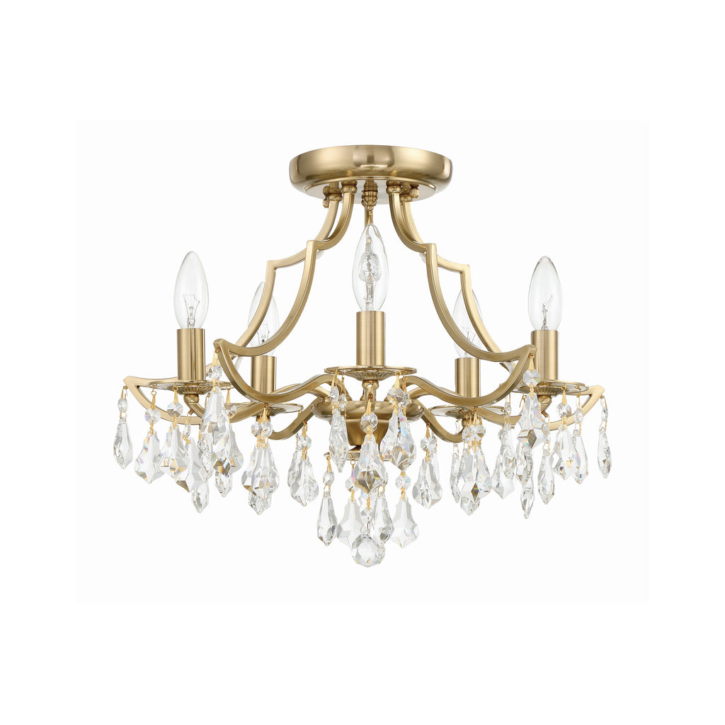 Crystorama Cedar 18.5'' Semi Flush Mount in Vibrant Gold - Additional View