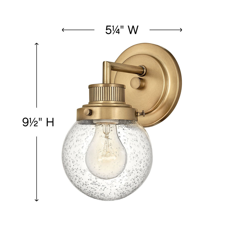 5930HB Poppy 1 Light Bath|Dimensions Image