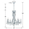 5938-CH-CL-S Cedar 8 Light Chandelier | Dimensions Image