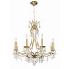 Crystorama Cedar 28'' Chandelier in Vibrant Gold - Front View