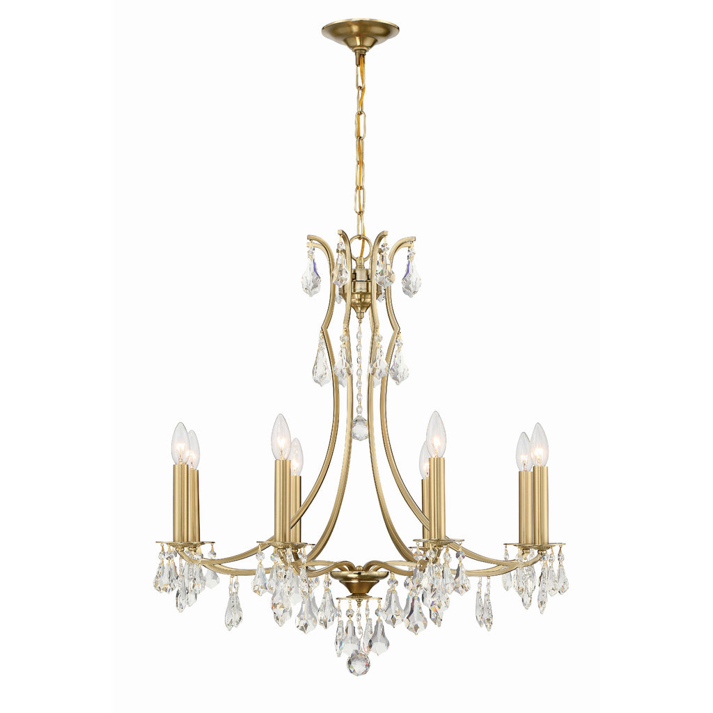 Crystorama Cedar 28'' Chandelier in Vibrant Gold - Additional View