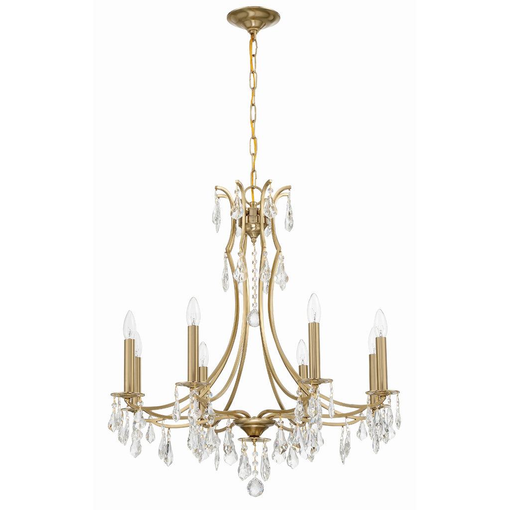 Crystorama Cedar 28'' Chandelier in Vibrant Gold - Additional View