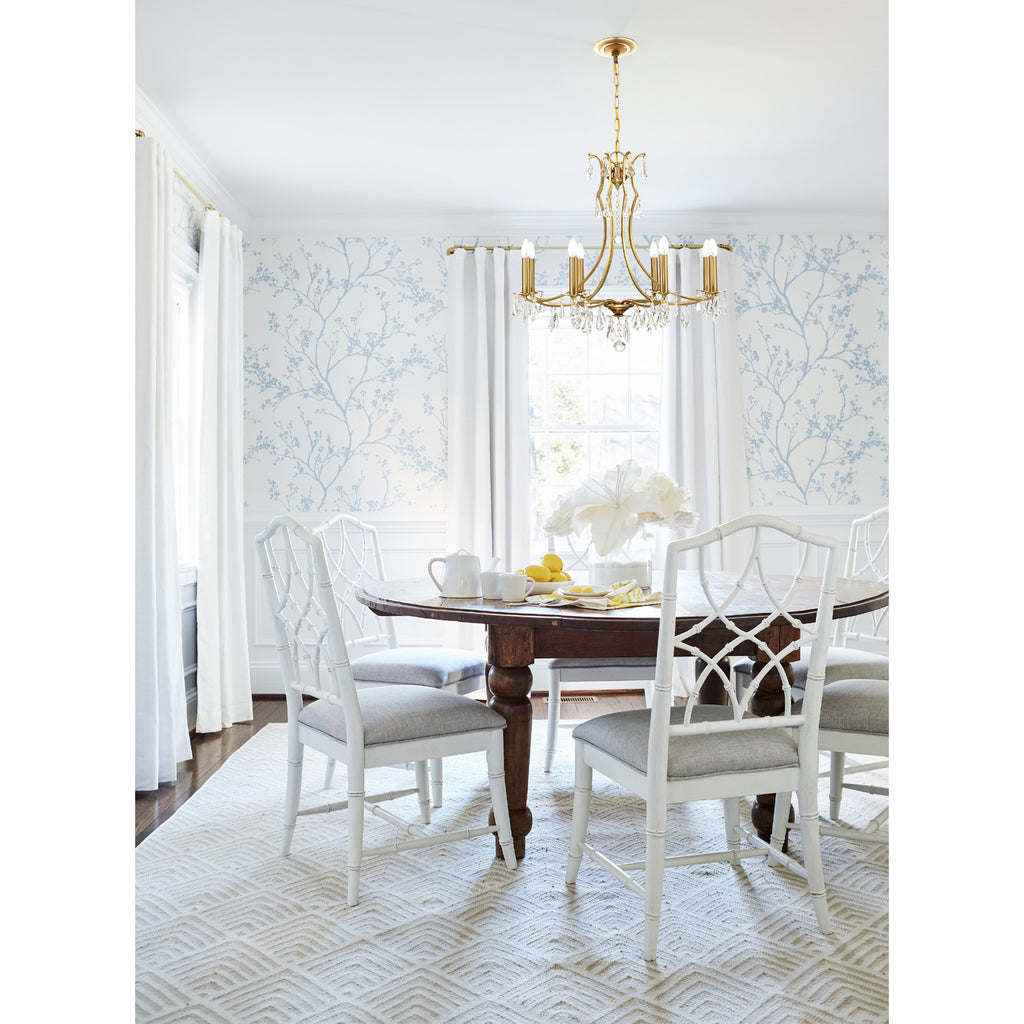 Crystorama Cedar 28'' Chandelier in Vibrant Gold - Lifestyle View