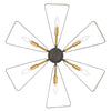 Crystorama Luna 27'' Chandelier in English Bronze + Antique Gold - Additional View