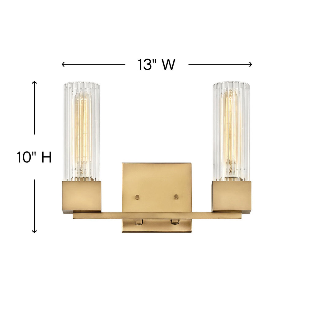 5972HB Xander 2 Light Bath|Dimensions Image