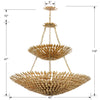 599-GA Broche 18 Light Chandelier | Dimensions Image