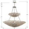 599-SA Broche 18 Light Chandelier | Dimensions Image