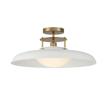White with Warm Brass