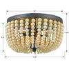 600-FB Rylee 3 Light Flush Mount | Dimensions Image