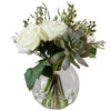 Contemporary Floral Arrangement in Glass Vase- Alternate Image