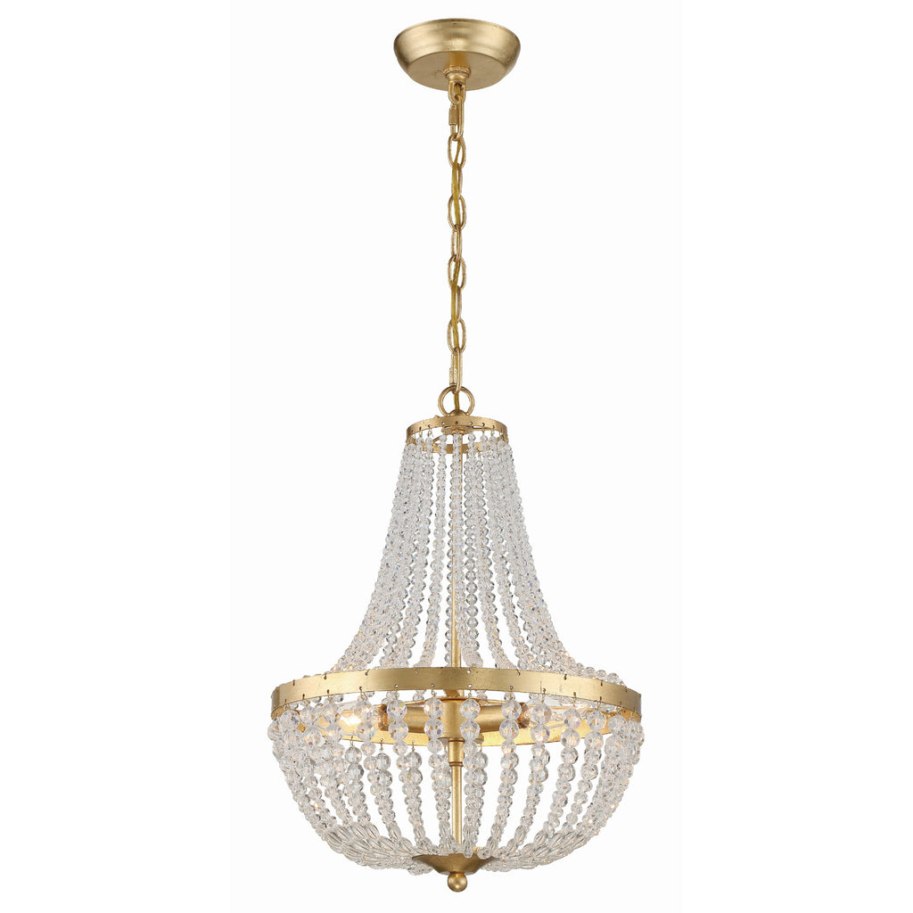 Crystorama Rylee 14'' Chandelier in Antique Gold - Additional View