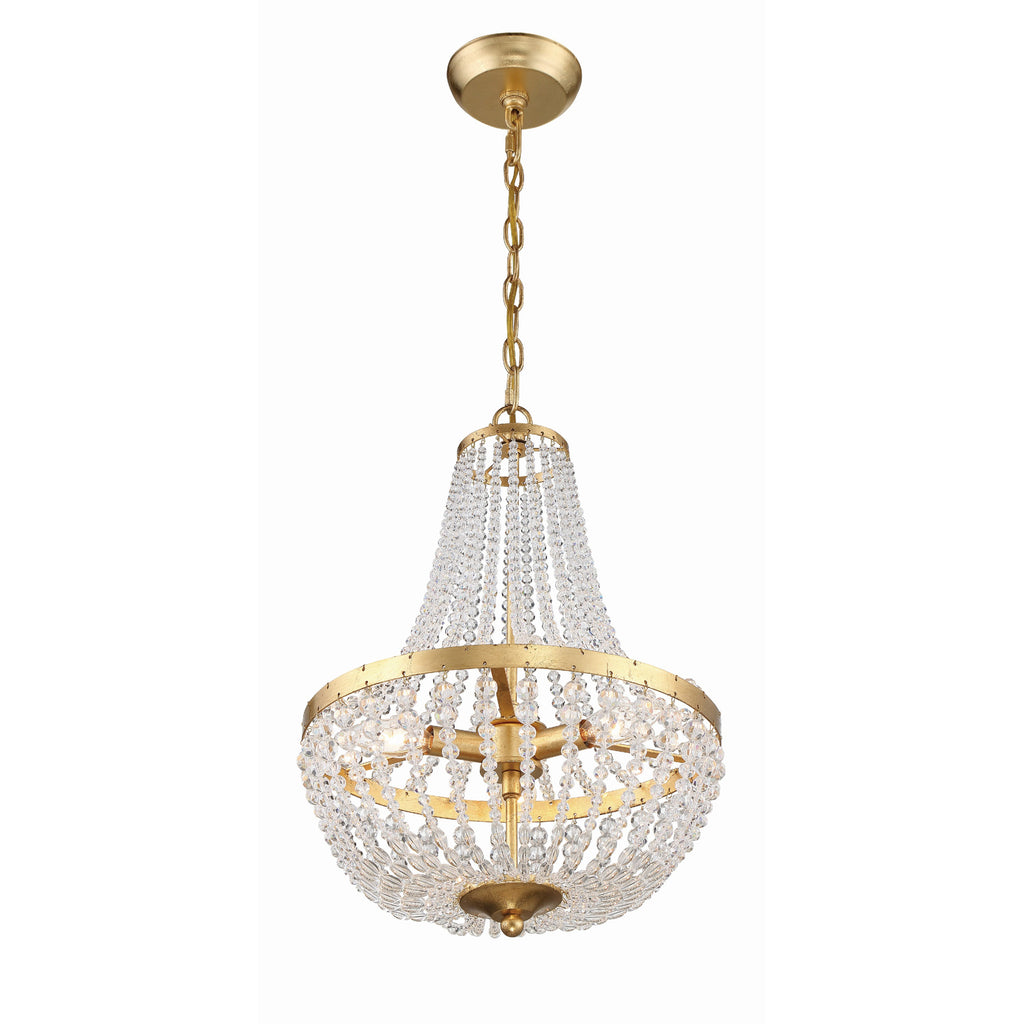 Crystorama Rylee 14'' Chandelier in Antique Gold - Additional View