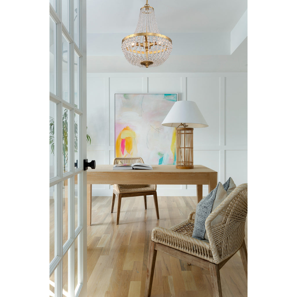 Crystorama Rylee 14'' Chandelier in Antique Gold - Lifestyle View