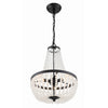 Crystorama Rylee 14'' Chandelier in Matte Black - Additional View