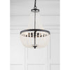 Crystorama Rylee 14'' Chandelier in Matte Black - Lifestyle View