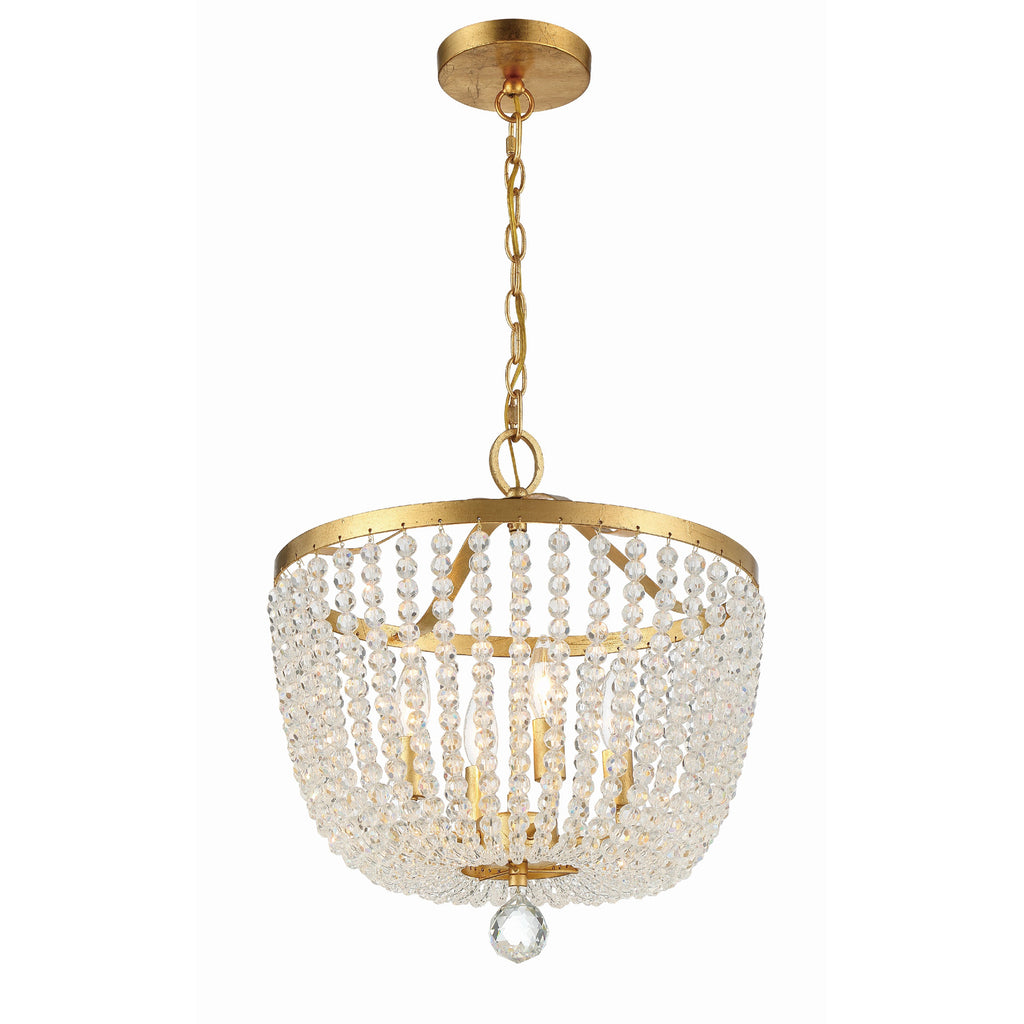 Crystorama Rylee 16.5'' Chandelier in Antique Gold - Additional View