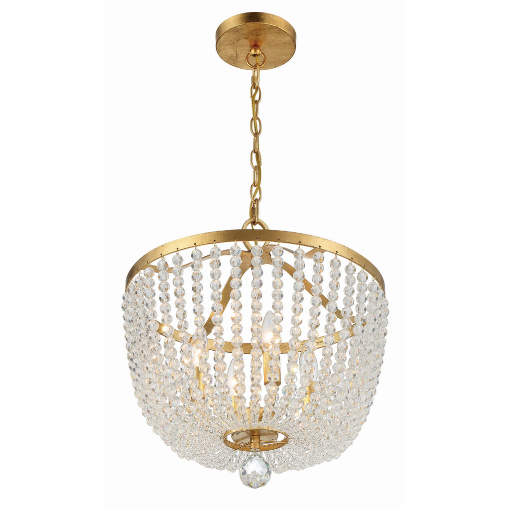 Crystorama Rylee 16.5'' Chandelier in Antique Gold - Additional View
