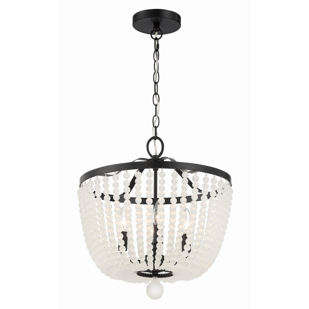 Crystorama Rylee 16.5'' Chandelier in Matte Black - Additional View