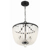 Crystorama Rylee 16.5'' Chandelier in Matte Black - Additional View