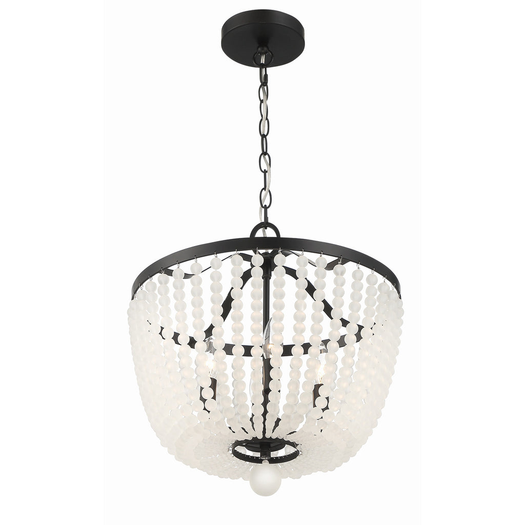Crystorama Rylee 16.5'' Chandelier in Matte Black - Additional View