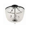 Crystorama Rylee 16.5'' Semi Flush Mount in Matte Black - Additional View