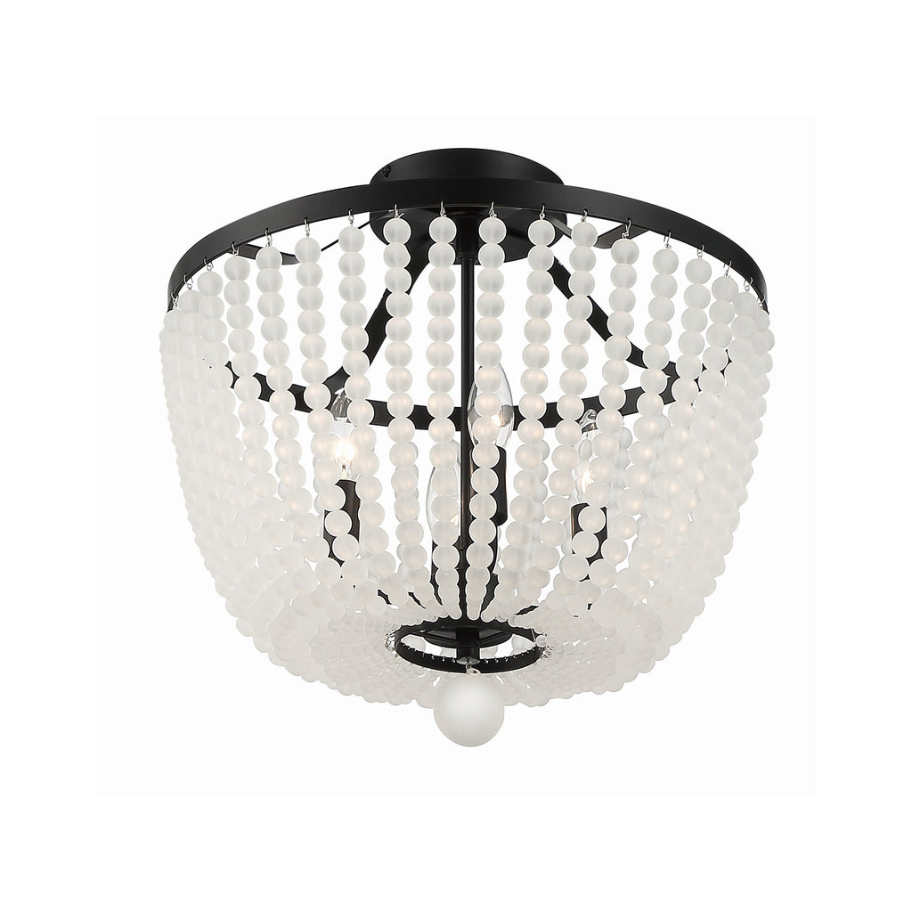Crystorama Rylee 16.5'' Semi Flush Mount in Matte Black - Additional View