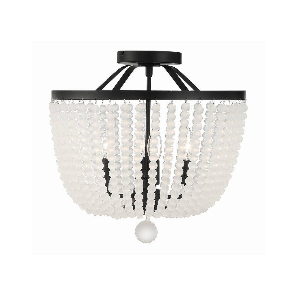 Crystorama Rylee 16.5'' Semi Flush Mount in Matte Black - Additional View