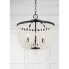 Crystorama Rylee 16.5'' Chandelier in Matte Black - Lifestyle View