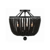 Crystorama Rylee 16.5'' Semi Flush Mount in Matte Black - Additional View
