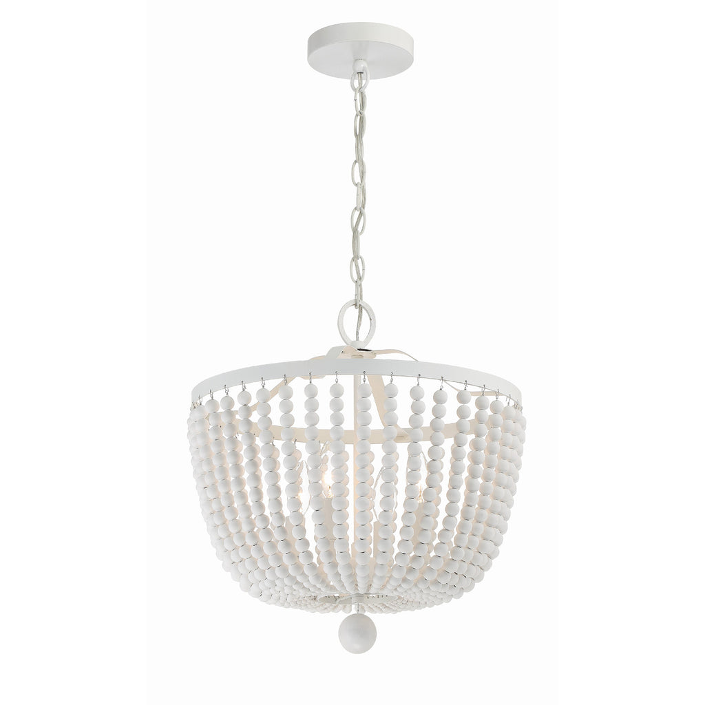 Crystorama Rylee 16.5'' Chandelier in Matte White - Additional View