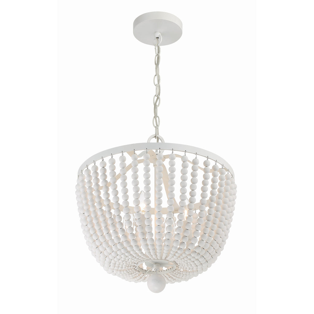 Crystorama Rylee 16.5'' Chandelier in Matte White - Additional View