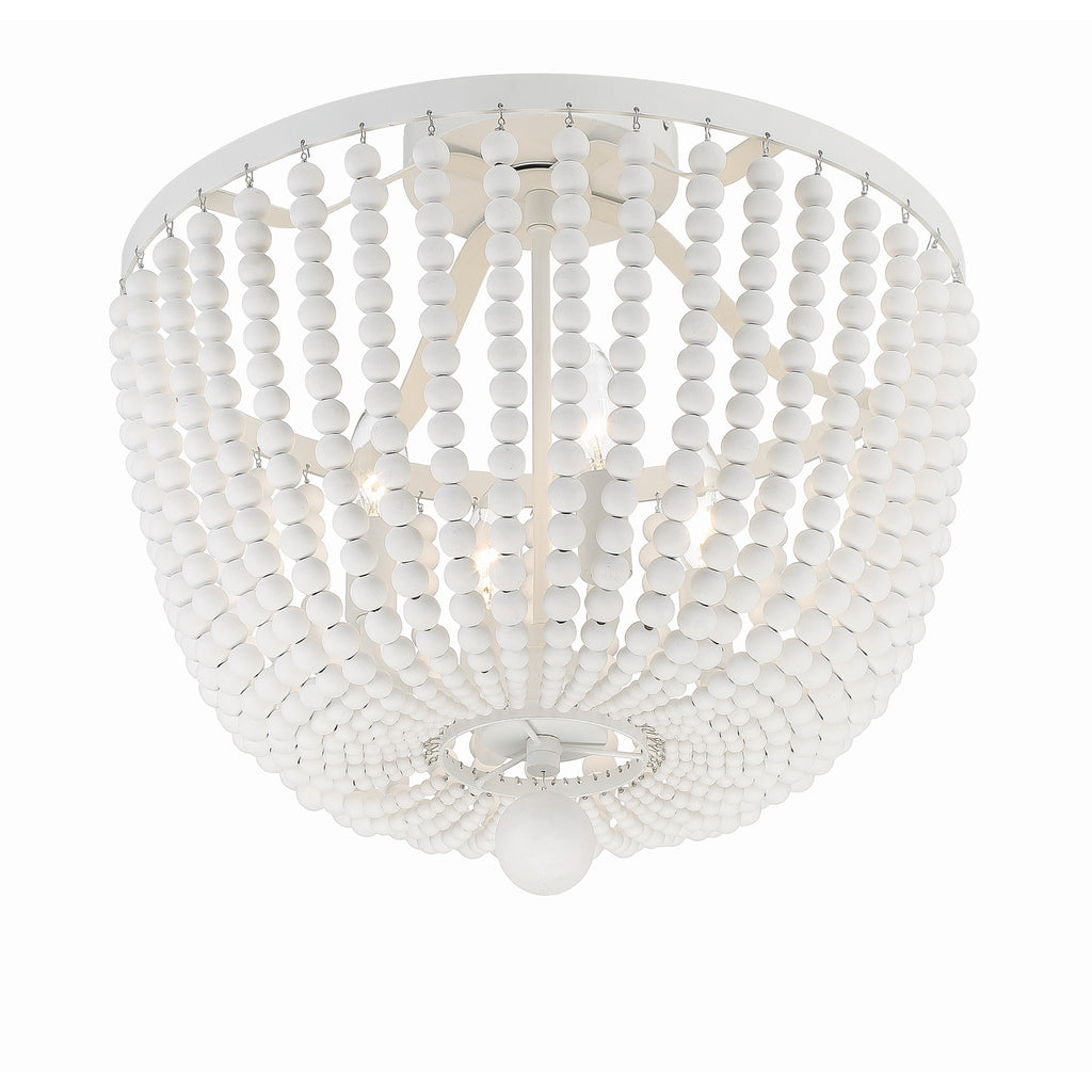 Crystorama Rylee 16.5'' Semi Flush Mount in Matte White - Additional View