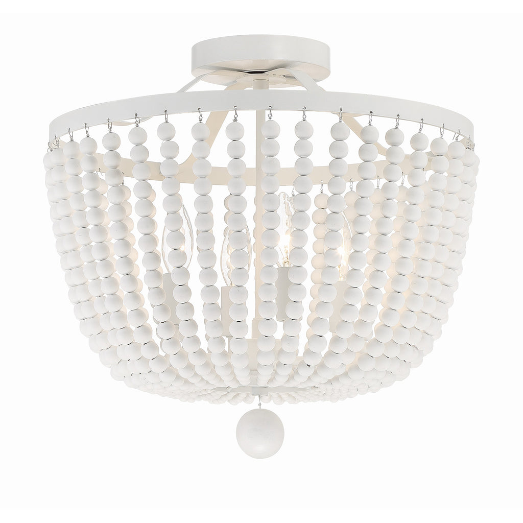 Crystorama Rylee 16.5'' Semi Flush Mount in Matte White - Additional View