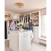 Crystorama Rylee 18.5'' Flush Mount in Antique Gold - Lifestyle View