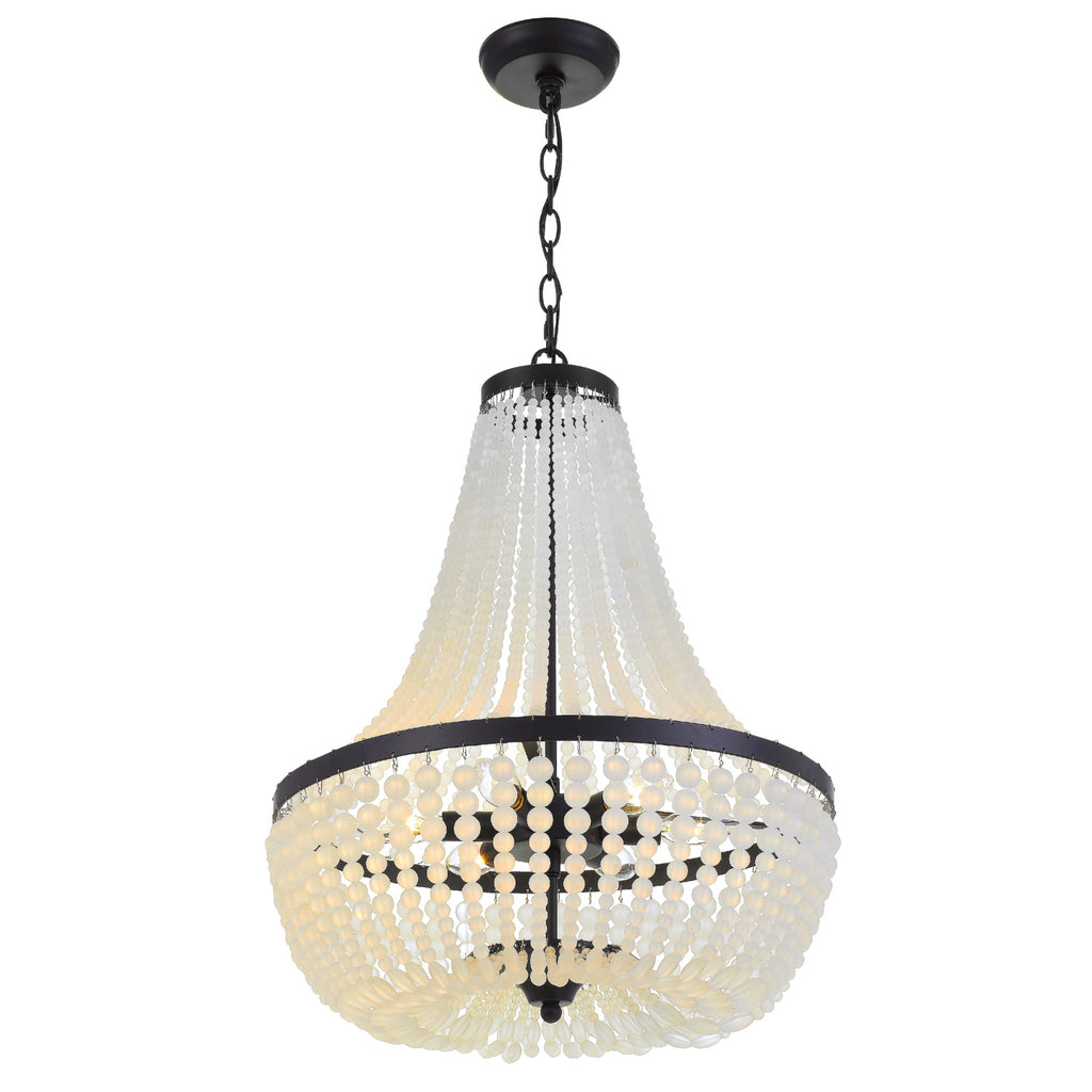 Crystorama Rylee 18.75'' Chandelier in Matte Black - Additional View