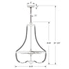 Crystorama Rylee 18.75'' Chandelier - Product Dimensions