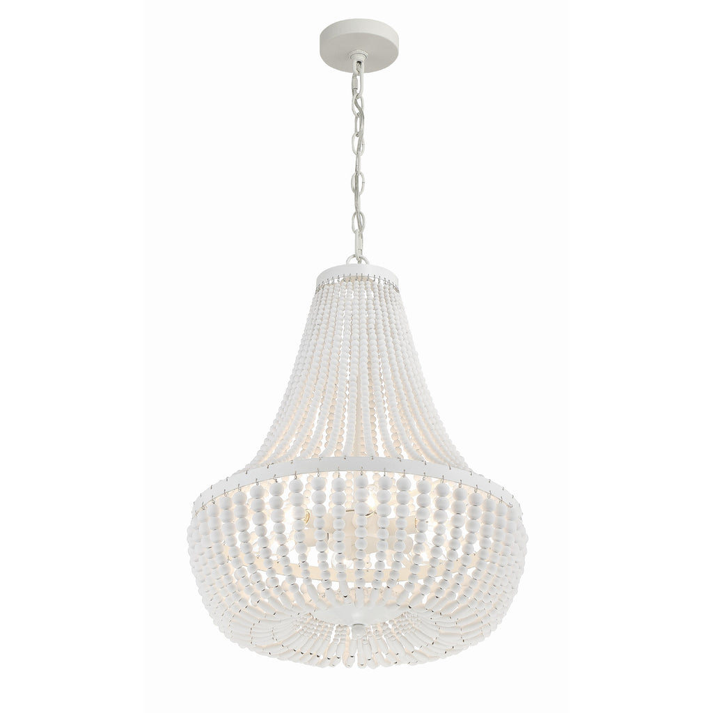 Crystorama Rylee 18.75'' Chandelier in Matte White - Additional View