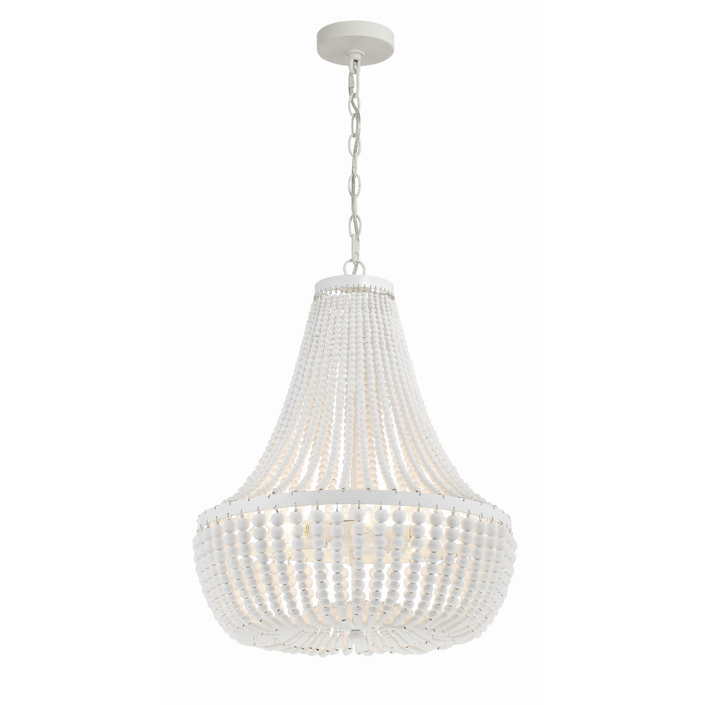 Crystorama Rylee 18.75'' Chandelier in Matte White - Additional View