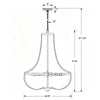 Crystorama Rylee 24.75'' Chandelier - Product Dimensions