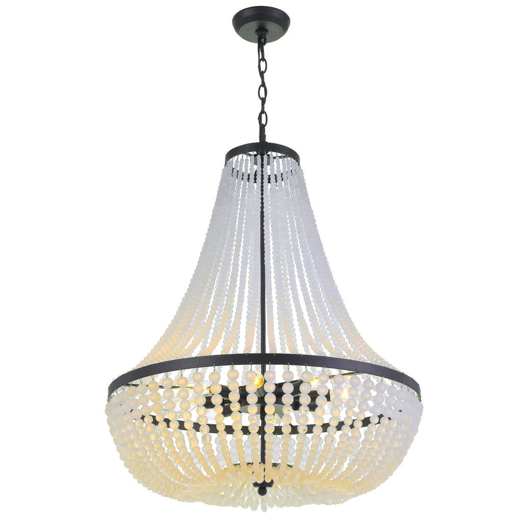 Crystorama Rylee 24.75'' Chandelier in Matte Black - Additional View