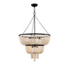 Crystorama Rylee 24.75'' Chandelier in Forged Bronze - Front View