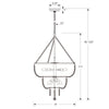 Crystorama Rylee 24.75'' Chandelier - Product Dimensions