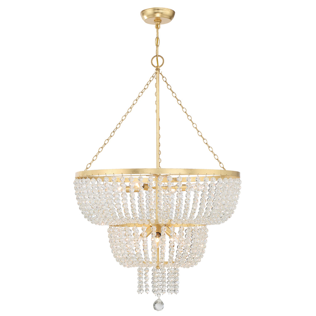 Crystorama Rylee 24.75'' Chandelier in Antique Gold - Additional View