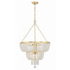 Crystorama Rylee 24.75'' Chandelier in Antique Gold - Front View