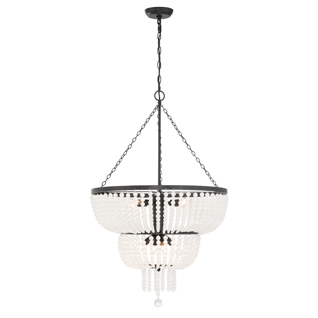 Crystorama Rylee 24.75'' Chandelier in Matte Black - Additional View