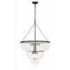 Crystorama Rylee 24.75'' Chandelier in Matte Black - Front View
