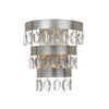 Crystorama Perla 10" Sconce in Antique Silver - Front View
