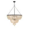 Crystorama Rylee 32'' Chandelier in Forged Bronze - Front View