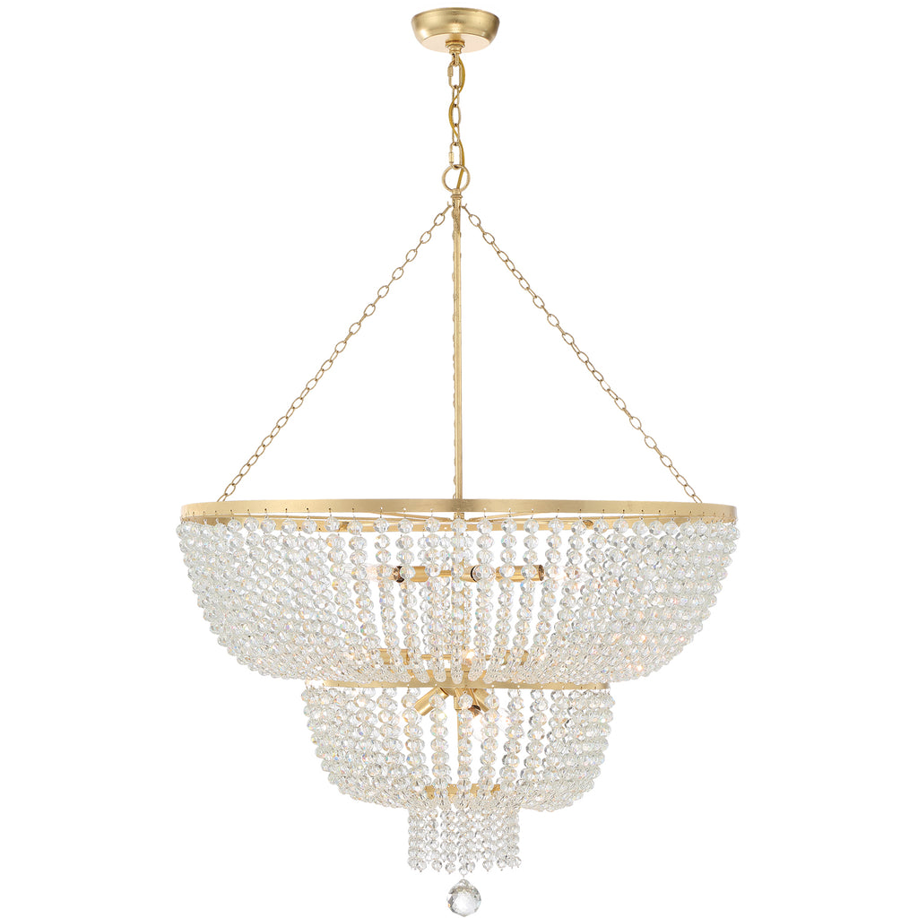 Crystorama Rylee 32'' Chandelier in Antique Gold - Additional View