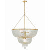 Crystorama Rylee 32'' Chandelier in Antique Gold - Front View